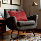 Angular Face | Sustainable Velvet Rectangle Cushion - Crimson Muse 50 x 30 cm Cover Only by Izabela Peters