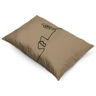 Angular Face | Sustainable Velvet Rectangle Cushion - Taupe 50 x 30 cm Cover Only by Izabela Peters
