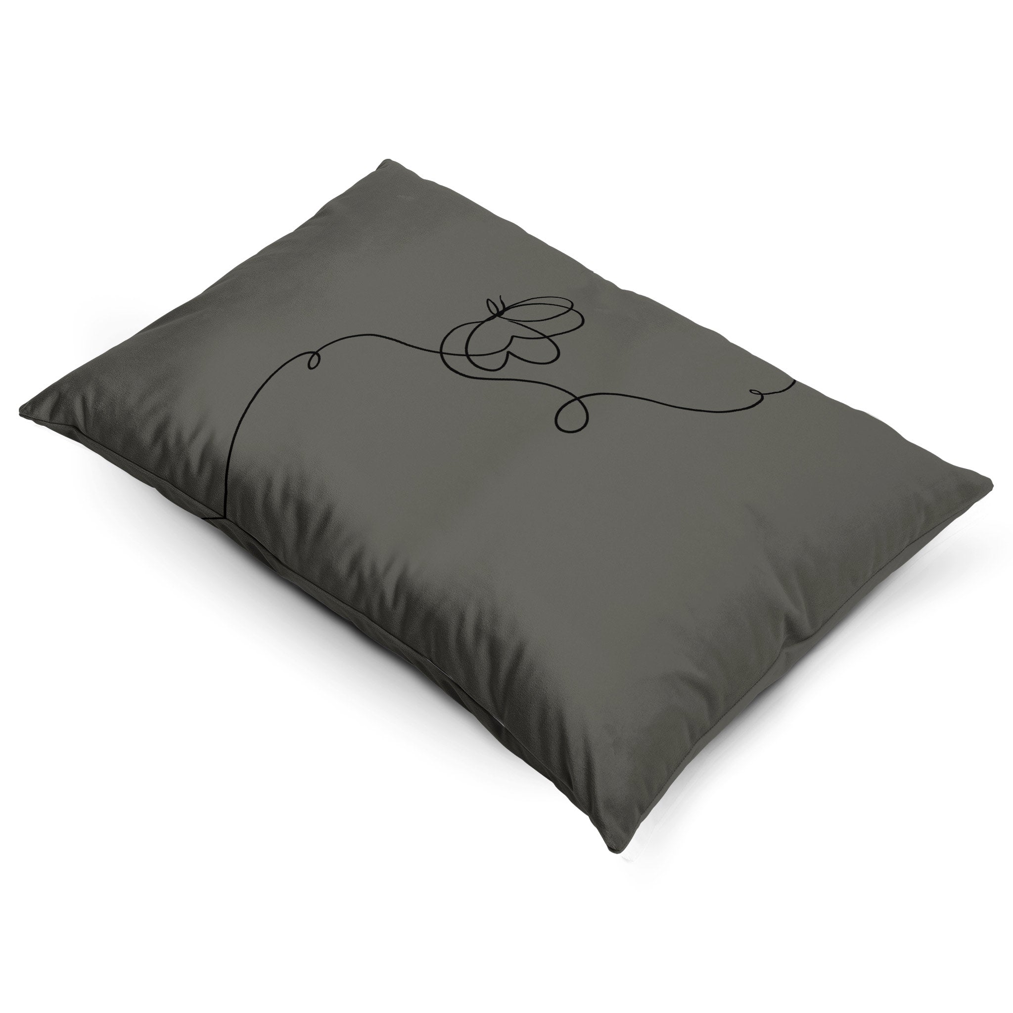 Butterfly | Sustainable Velvet Rectangle Cushion in Beluga 50 x 30 cm Cover Only | Izabela Peters