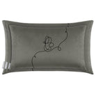 Butterfly | Sustainable Velvet Rectangle Cushion - Beluga 50 x 30 cm Cover Only by Izabela Peters