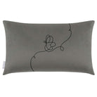 Butterfly | Sustainable Velvet Rectangle Cushion - Beluga 50 x 30 cm Cover Only by Izabela Peters