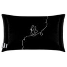 Butterfly | Sustainable Velvet Rectangle Cushion - Black and White 50 x 30 cm Cover Only by Izabela Peters