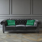 Butterfly | Sustainable Velvet Rectangle Cushion in Emerald Green 50 x 30 cm Cover Only | Izabela Peters