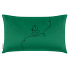 Butterfly | Sustainable Velvet Rectangle Cushion - Emerald Green 50 x 30 cm Cover Only by Izabela Peters