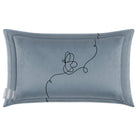 Butterfly | Sustainable Velvet Rectangle Cushion in French Grey 50 x 30 cm Cover Only | Izabela Peters