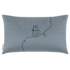 Butterfly | Sustainable Velvet Rectangle Cushion in French Grey 50 x 30 cm Cover Only | Izabela Peters