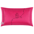 Butterfly | Sustainable Velvet Rectangle Cushion - Hot Pink 50 x 30 cm Cover Only by Izabela Peters