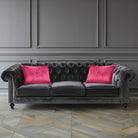 Butterfly | Sustainable Velvet Rectangle Cushion - Hot Pink 50 x 30 cm Cover Only by Izabela Peters