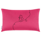 Butterfly | Sustainable Velvet Rectangle Cushion - Hot Pink 50 x 30 cm Cover Only by Izabela Peters