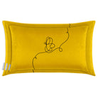 Butterfly | Sustainable Velvet Rectangle Cushion - Mustard Ochre 50 x 30 cm Cover Only by Izabela Peters