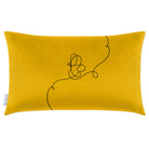Butterfly | Sustainable Velvet Rectangle Cushion - Mustard Ochre 50 x 30 cm Cover Only by Izabela Peters