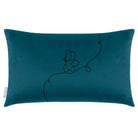 Butterfly | Sustainable Velvet Rectangle Cushion - Teal 50 x 30 cm Cover Only by Izabela Peters