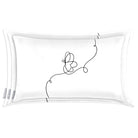 Butterfly | Sustainable Velvet Rectangle Cushion - White and Black 50 x 30 cm Cover Only by Izabela Peters