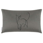 Cat | Sustainable Velvet Rectangle Cushion - Beluga 50 x 30 cm Cover Only by Izabela Peters