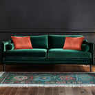 Cat | Sustainable Velvet Rectangle Cushion - Burnt Ochre 50 x 30 cm Cover Only by Izabela Peters