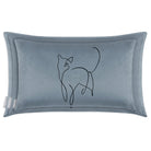 Cat | Sustainable Velvet Rectangle Cushion - French Grey 50 x 30 cm Cover Only by Izabela Peters