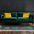 Cat | Sustainable Velvet Rectangle Cushion - Mustard Ochre 50 x 30 cm Cover Only by Izabela Peters