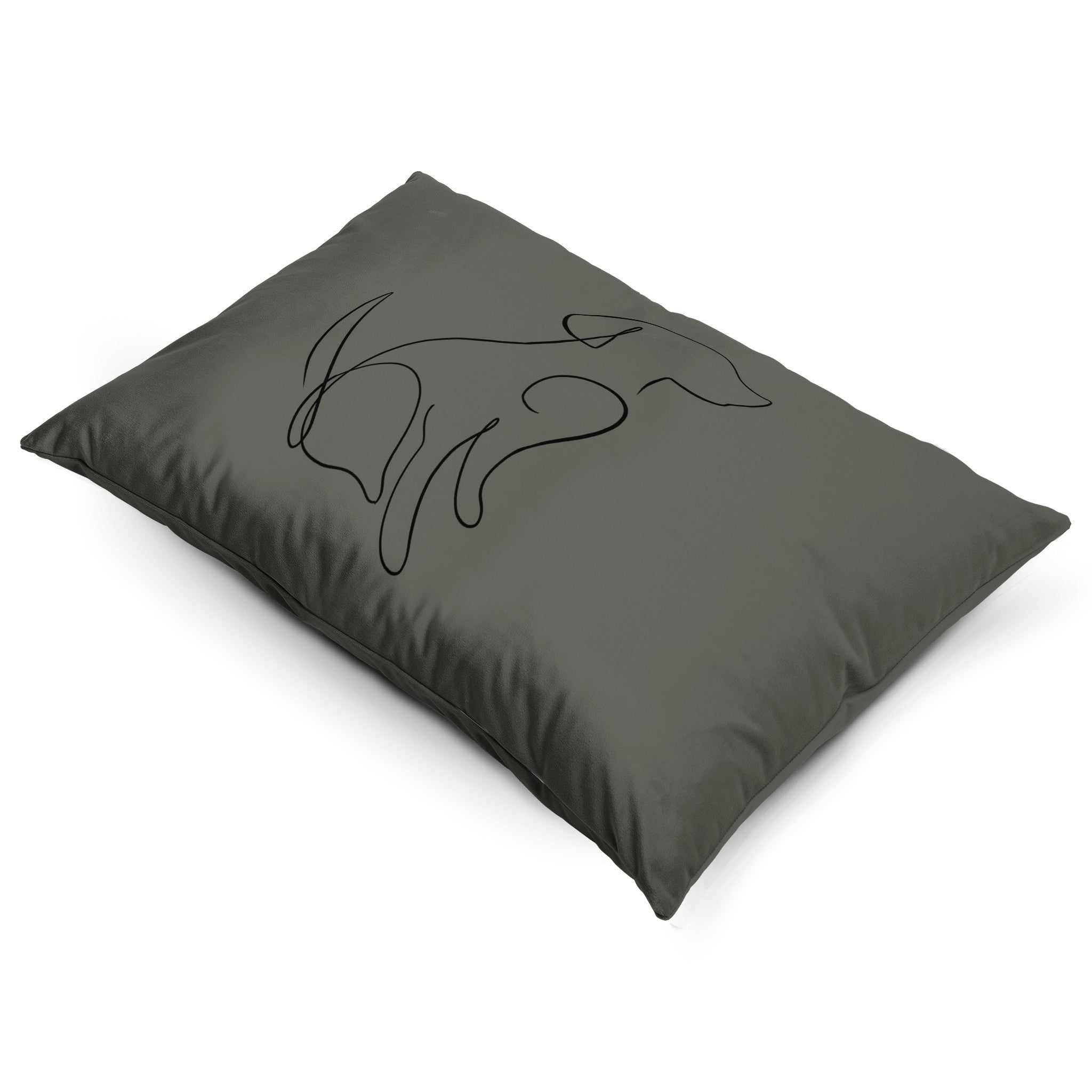 Dog | Sustainable Velvet Rectangle Cushion - Beluga 50 x 30 cm Cover Only by Izabela Peters