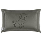 Dog | Sustainable Velvet Rectangle Cushion - Beluga 50 x 30 cm Cover Only by Izabela Peters