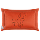 Dog | Sustainable Velvet Rectangle Cushion - Burnt Ochre 50 x 30 cm Cover Only by Izabela Peters