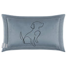 Dog | Sustainable Velvet Rectangle Cushion in French Grey 50 x 30 cm Cover Only | Izabela Peters