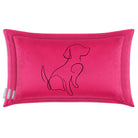Dog | Sustainable Velvet Rectangle Cushion - Hot Pink 50 x 30 cm Cover Only by Izabela Peters