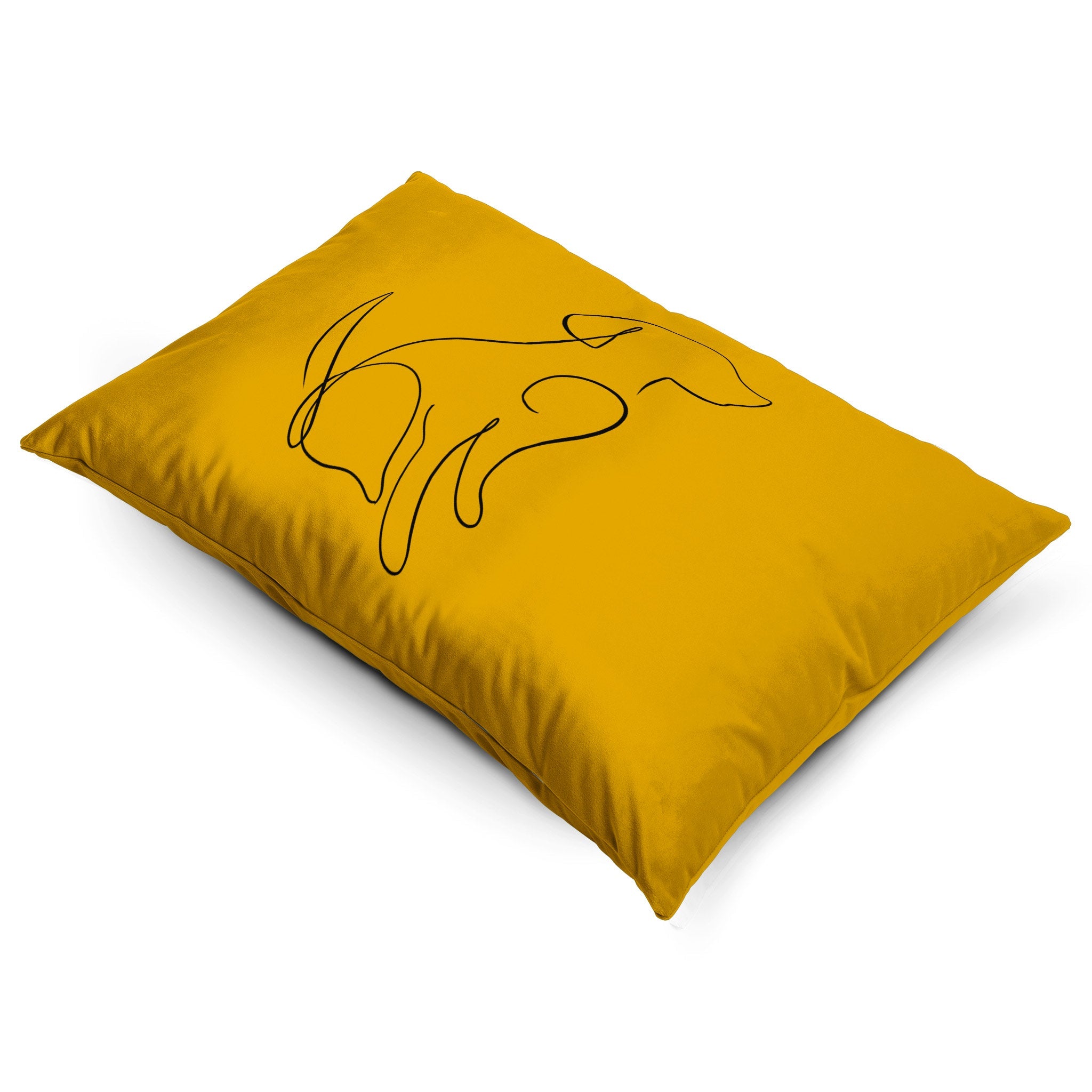 Dog | Sustainable Velvet Rectangle Cushion - Teal 50 x 30 cm Cover Only by Izabela Peters