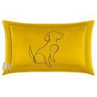 Dog | Sustainable Velvet Rectangle Cushion - Teal 50 x 30 cm Cover Only by Izabela Peters