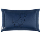 Dog | Sustainable Velvet Rectangle Cushion - Petrol Blue 50 x 30 cm Cover Only by Izabela Peters