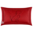 Dog | Sustainable Velvet Rectangle Cushion in Crimson Muse 50 x 30 cm Cover Only | Izabela Peters