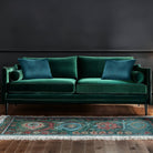 Dog | Sustainable Velvet Rectangle Cushion in Teal 50 x 30 cm Cover Only | Izabela Peters