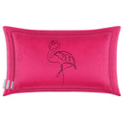 Abstract Flamingo | Sustainable Velvet Rectangle Cushion - Hot Pink 50 x 30 cm Cover Only by Izabela Peters
