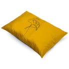 Abstract Flamingo | Sustainable Velvet Rectangle Cushion - Mustard Ochre 50 x 30 cm Cover Only by Izabela Peters