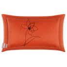 Flower | Sustainable Velvet Rectangle Cushion - Burnt Ochre 50 x 30 cm Cover Only by Izabela Peters