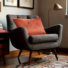 Flower | Sustainable Velvet Rectangle Cushion - Burnt Ochre 50 x 30 cm Cover Only by Izabela Peters