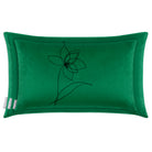 Flower | Sustainable Velvet Rectangle Cushion - Emerald Green 50 x 30 cm Cover Only by Izabela Peters