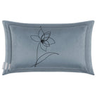 Flower | Sustainable Velvet Rectangle Cushion - French Grey 50 x 30 cm Cover Only by Izabela Peters