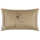 Flower | Sustainable Velvet Rectangle Cushion in Taupe 50 x 30 cm Cover Only | Izabela Peters