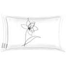 Flower | Sustainable Velvet Rectangle Cushion - White and Black 50 x 30 cm Cover Only by Izabela Peters