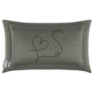 Heart | Sustainable Velvet Rectangle Cushion - Beluga 50 x 30 cm Cover Only by Izabela Peters