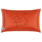 Heart | Sustainable Velvet Rectangle Cushion - Burnt Ochre 50 x 30 cm Cover Only by Izabela Peters