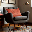Heart | Sustainable Velvet Rectangle Cushion - Burnt Ochre 50 x 30 cm Cover Only by Izabela Peters