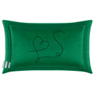 Heart | Sustainable Velvet Rectangle Cushion - Emerald Green 50 x 30 cm Cover Only by Izabela Peters