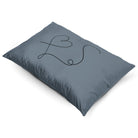 Heart | Sustainable Velvet Rectangle Cushion in French Grey 50 x 30 cm Cover Only | Izabela Peters
