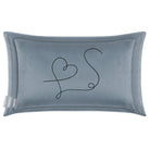 Heart | Sustainable Velvet Rectangle Cushion - French Grey 50 x 30 cm Cover Only by Izabela Peters