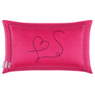 Heart | Sustainable Velvet Rectangle Cushion - Hot Pink 50 x 30 cm Cover Only by Izabela Peters
