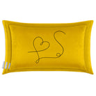 Heart | Sustainable Velvet Rectangle Cushion - Mustard Ochre 50 x 30 cm Cover Only by Izabela Peters