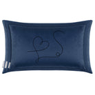 Heart | Sustainable Velvet Rectangle Cushion - Petrol Blue 50 x 30 cm Cover Only by Izabela Peters