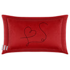 Heart | Sustainable Velvet Rectangle Cushion - Crimson Muse 50 x 30 cm Cover Only by Izabela Peters