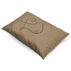 Heart | Sustainable Velvet Rectangle Cushion - Taupe 50 x 30 cm Cover Only by Izabela Peters